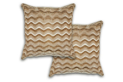 B&Q Gold/Yellow Waves Cushion Cover In