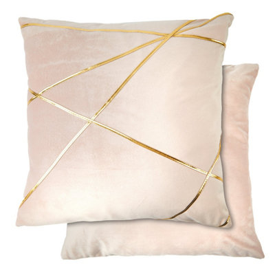 Fractal Cushion Cover In Blush Pink from B&Q