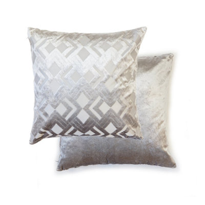 Barcelona Cushion Cover In Silver from B&Q