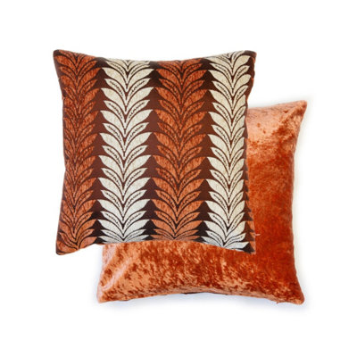 Trellis Cushion Cover In Burnt Orange from B&Q