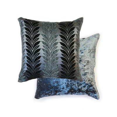 Trellis Cushion Cover In Charcoal from B&Q