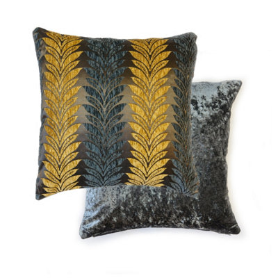 Trellis Cushion Cover In Ochre from B&Q