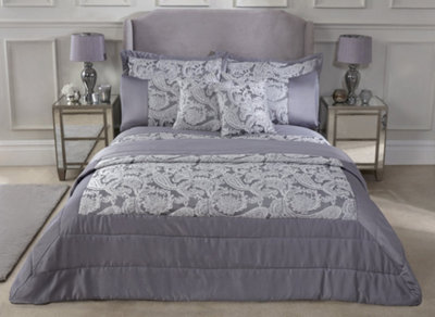 Cavendish Bedspread In Silver Grey from B&Q