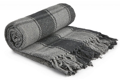  - Comfy Check Collection Recycled Cotton Throw