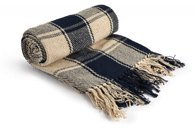  - Comfy Check Collection Recycled Cotton Throw