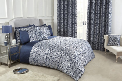 Harrow Duvet Set In Navy Blue Colour from B&Q