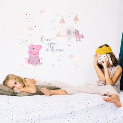 Stickerscape Once Upon A Dream Peppa Pig (Regular Size) Children's Bedroom Playroom Décor Self-Adhesive Removable from B&Q