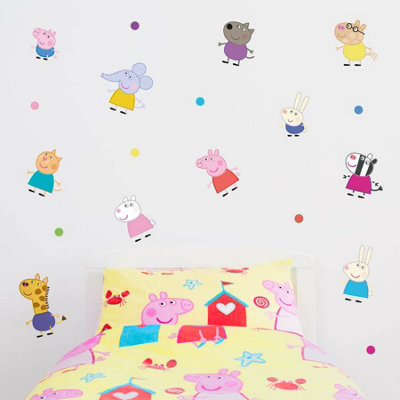 Stickerscape Peppa Pig And Friends Wall Sticker Pack Children's Bedroom Playroom Décor Self-Adhesive Removable from B&Q