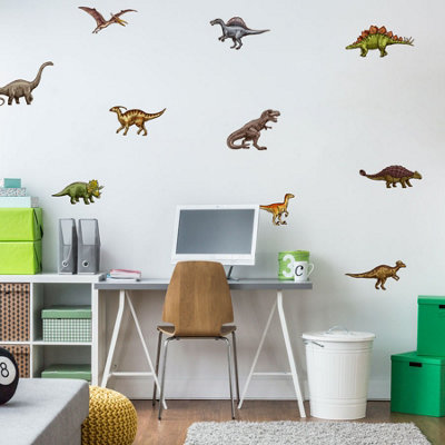 Stickerscape Dinosaur Stickaround Wall Sticker Pack Dinosaur Themed Wall Décor Self-Adhesive Cleanly Removable from B&Q