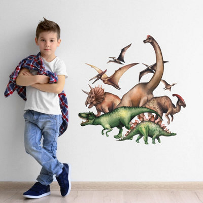 Stickerscape Jurassic Dinosaur Group Wall Sticker from B&Q