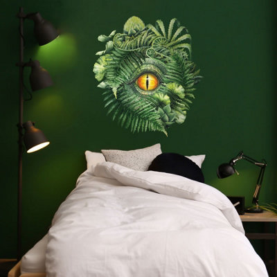 Stickerscape The Dinosaur Eye Wall Sticker Dinosaur Themed Wall Décor Self-Adhesive Cleanly Removable from B&Q