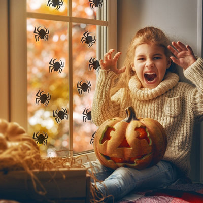 Stickerscape Halloween Spiders Window Stickers from B&Q