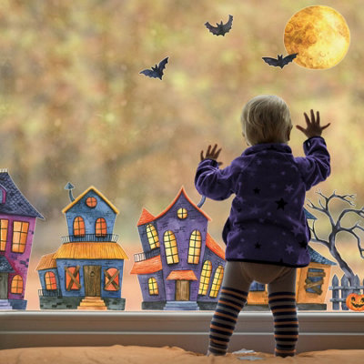 Stickerscape Halloween Haunted Village Window Stickers (Large Size) from B&Q