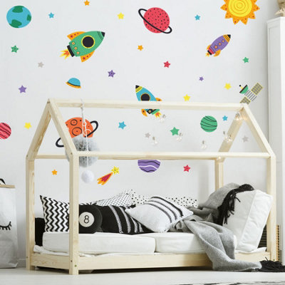 Stickerscape Colourful Space Wall Sticker Pack from B&Q