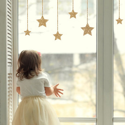 Stickerscape Gold Stars On Strings Window Stickers from B&Q