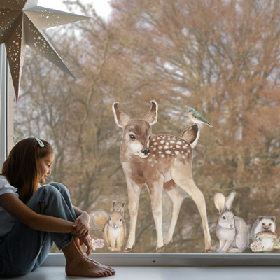 Stickerscape Woodland Animals Window Stickers (Large Size) from B&Q