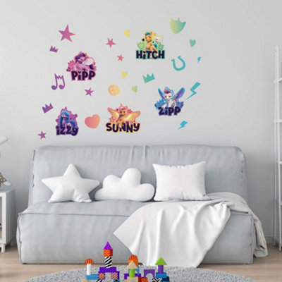 Stickerscape My Little Pony Badges Wall Sticker Pack Children's Bedroom Nursery Playroom Décor Self-Adhesive Removable from B&Q