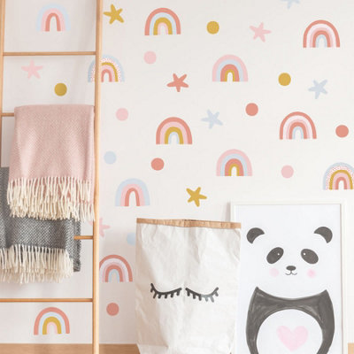 Stickerscape Rainbows Wall Sticker Pack Children's Bedroom Nursery Playroom Décor Self-Adhesive Removable from B&Q