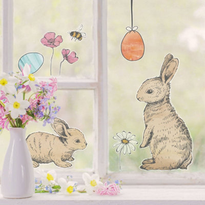 Stickerscape Easter Window Sticker Pack Children's Bedroom Nursery Playroom Décor Self-Adhesive Reusable from B&Q