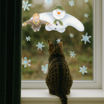 Stickerscape The Snowman And James Flying Window Sticker (Regular Size) Christmas Window Decoration Repositionable And Reusable Made In The Uk from B&Q