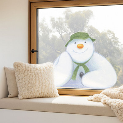 Stickerscape The Snowman Smiling Window Sticker (Extra Large Size) Christmas Window Decoration Repositionable And Reusable Made In The Uk from B&Q