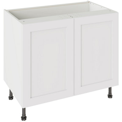 Kitchen Kit Base Unit 1000mm W/ Shaker Cabinet DoorUltra Matt White from B&Q