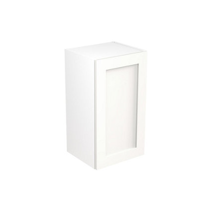 Kitchen Kit Wall Unit 400mm W/ Shaker Cabinet DoorUltra Matt White from B&Q