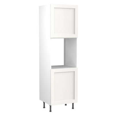 Kitchen Kit Single Oven Tall Housing Unit 600mm W/ Shaker Cabinet DoorUltra Matt White from B&Q