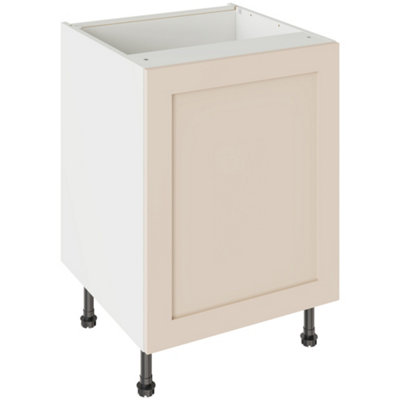 Kitchen Kit Base Unit 600mm W/ Shaker Cabinet DoorUltra Matt Cashmere from B&Q