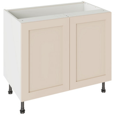 Kitchen Kit Base Unit 1000mm W/ Shaker Cabinet DoorUltra Matt Cashmere from B&Q