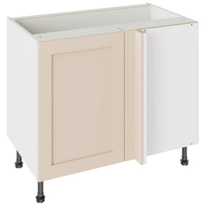 Kitchen Kit Base Unit Blind Corner 1000mm W/ Shaker Cabinet DoorUltra Matt Cashmere from B&Q