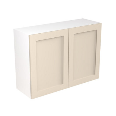 Kitchen Kit Wall Unit 1000mm W/ Shaker Cabinet DoorUltra Matt Cashmere from B&Q