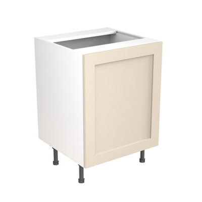 Kitchen Kit Sink Housing Base Unit 600mm W/ Shaker Cabinet DoorUltra Matt Cashmere from B&Q