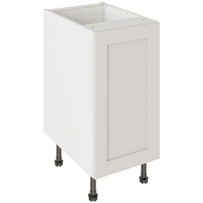 Kitchen Kit Base Unit 400mm W/ Shaker Cabinet DoorUltra Matt Light Grey from B&Q