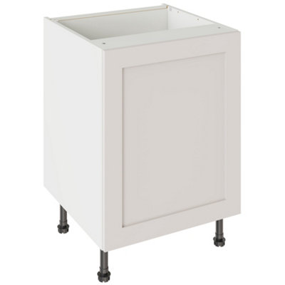 Kitchen Kit Sink Housing Base Unit 600mm W/ Shaker Cabinet DoorUltra Matt Light Grey from B&Q