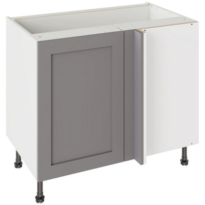 Kitchen Kit Base Unit Blind Corner 1000mm W/ Shaker Cabinet DoorUltra Matt Dust Grey from B&Q