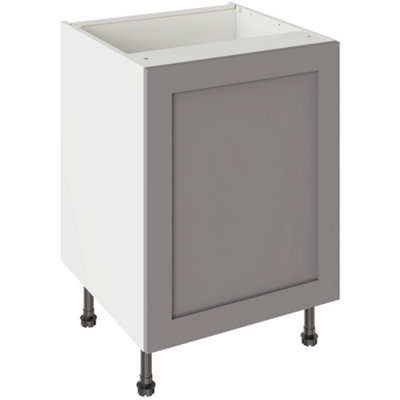Kitchen Kit Sink Housing Base Unit 600mm W/ Shaker Cabinet DoorUltra Matt Dust Grey from B&Q