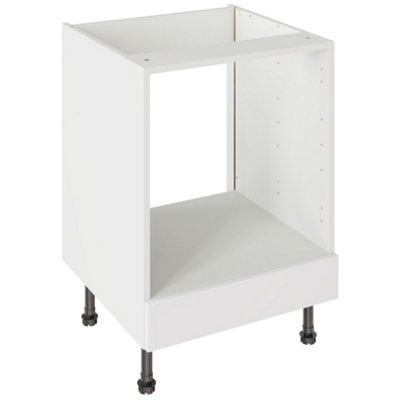 Kitchen Kit Oven Housing Base Unit 600mm W/ J-Pull Cabinet DoorSuper Gloss White from B&Q