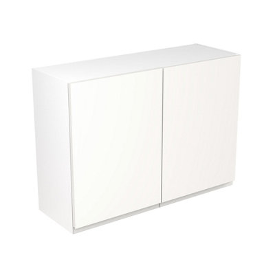 Kitchen Kit Wall Unit 1000Mm W/ J-Pull Cabinet Door - Super Gloss White