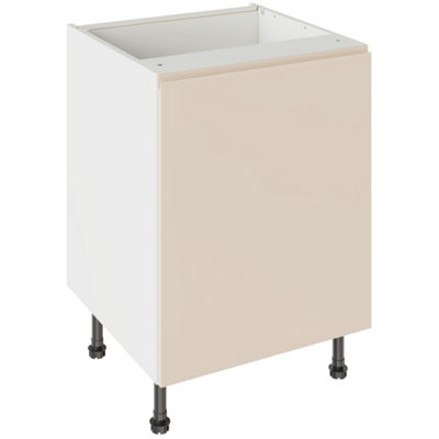 Kitchen Kit Sink Housing Base Unit 600mm W/ J-Pull Cabinet DoorSuper Gloss Cashmere from B&Q