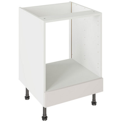 Kitchen Kit Oven Housing Base Unit 600mm W/ J-Pull Cabinet DoorSuper Gloss Light Grey from B&Q