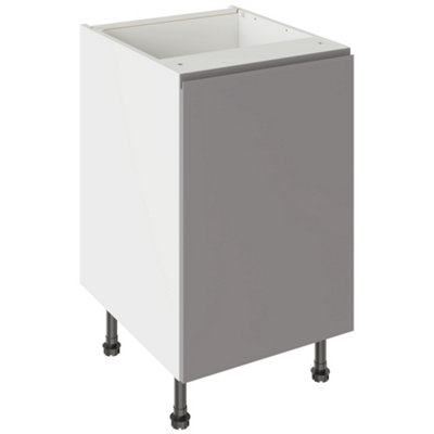 Kitchen Kit Base Unit 500Mm W/ J-Pull Cabinet Door - Super Gloss Dust Grey