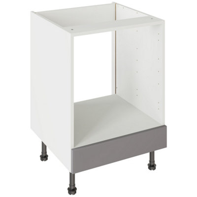 Kitchen Kit Oven Housing Base Unit 600mm W/ J-Pull Cabinet DoorSuper Gloss Dust Grey from B&Q