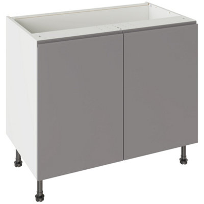 Kitchen Kit Base Unit 1000mm W/ J-Pull Cabinet DoorSuper Gloss Dust Grey from B&Q