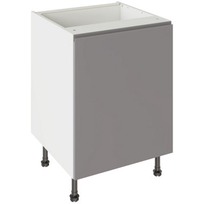 Kitchen Kit Sink Housing Base Unit 600mm W/ J-Pull Cabinet DoorSuper Gloss Dust Grey from B&Q