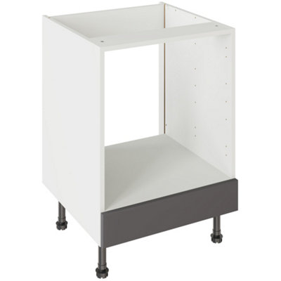Kitchen Kit Oven Housing Base Unit 600mm W/ J-Pull Cabinet DoorSuper Gloss Graphite from B&Q