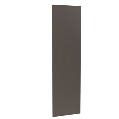 Kitchen Kit Larder Panel 2400mm J-PullSuper Gloss Graphite from B&Q
