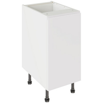 Kitchen Kit Base Unit 400Mm W/ J-Pull Cabinet Door - Ultra Matt White
