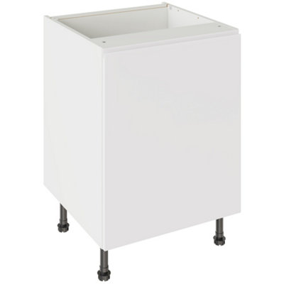 Kitchen Kit Base Unit 600Mm W/ J-Pull Cabinet Door - Ultra Matt White