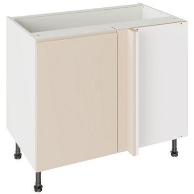 Kitchen Kit Base Unit Blind Corner 1000mm W/ J-Pull Cabinet DoorUltra Matt Cashmere from B&Q